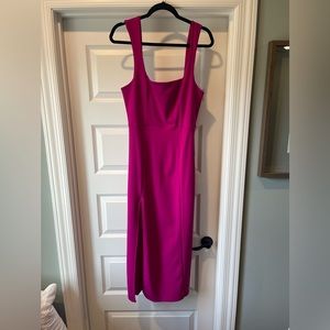 ShowMeYourMumu Eden Midi Dress ~ Fuchsia Rose Stretch Crepe